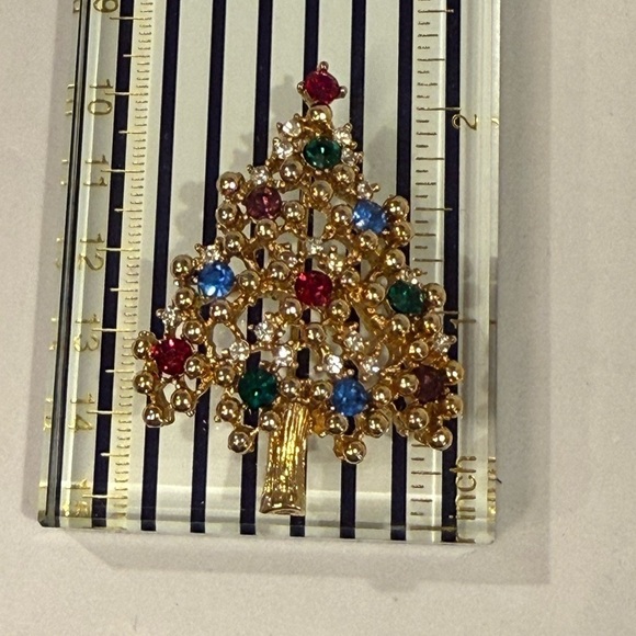 Eisenberg Gorgeous Christmas tree brooch in perfect condition. Marked piece - Picture 2 of 6